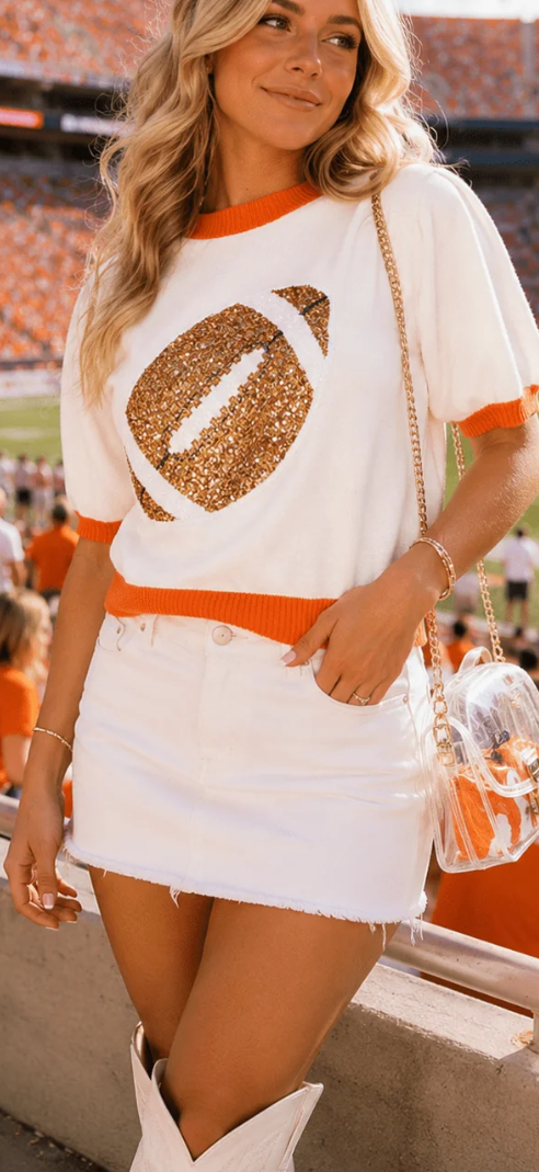 Game day color block top