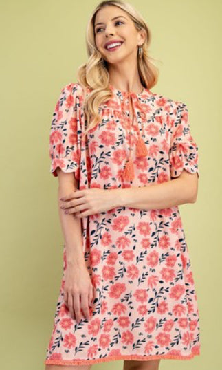 Callie coral dress