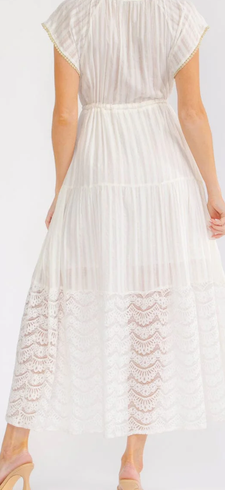 Sharon shimmer stripes maxi