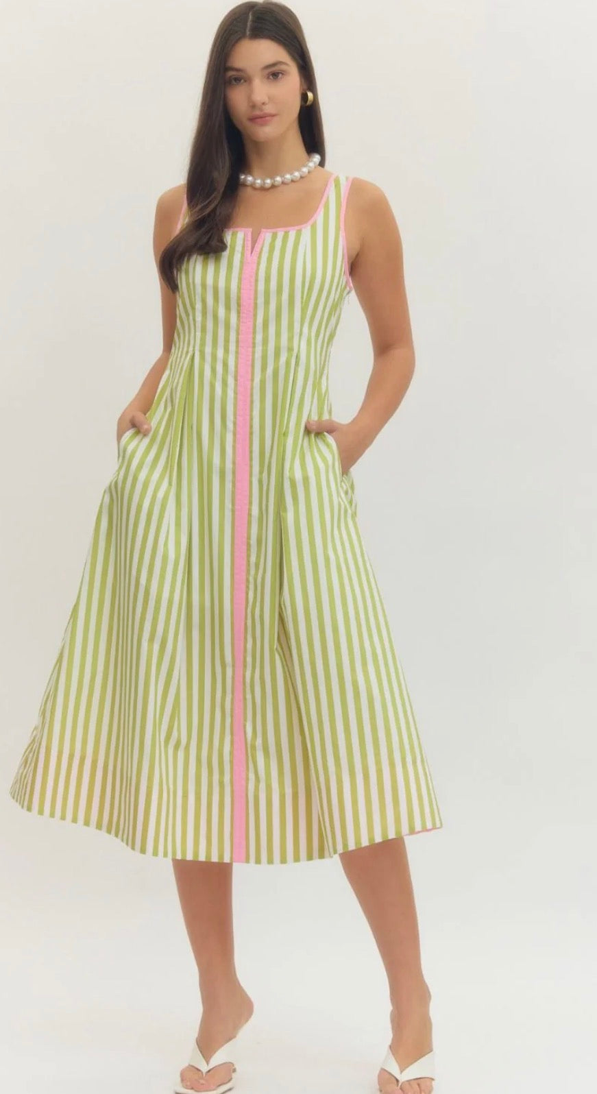 Laney limoncello midi dress