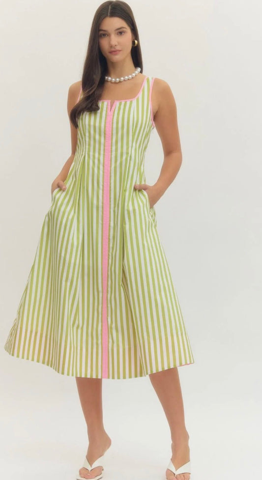 Laney limoncello midi dress