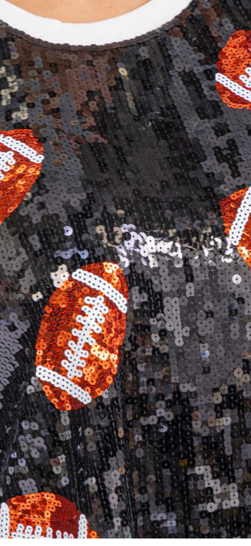 Sassy sequins gameday tops