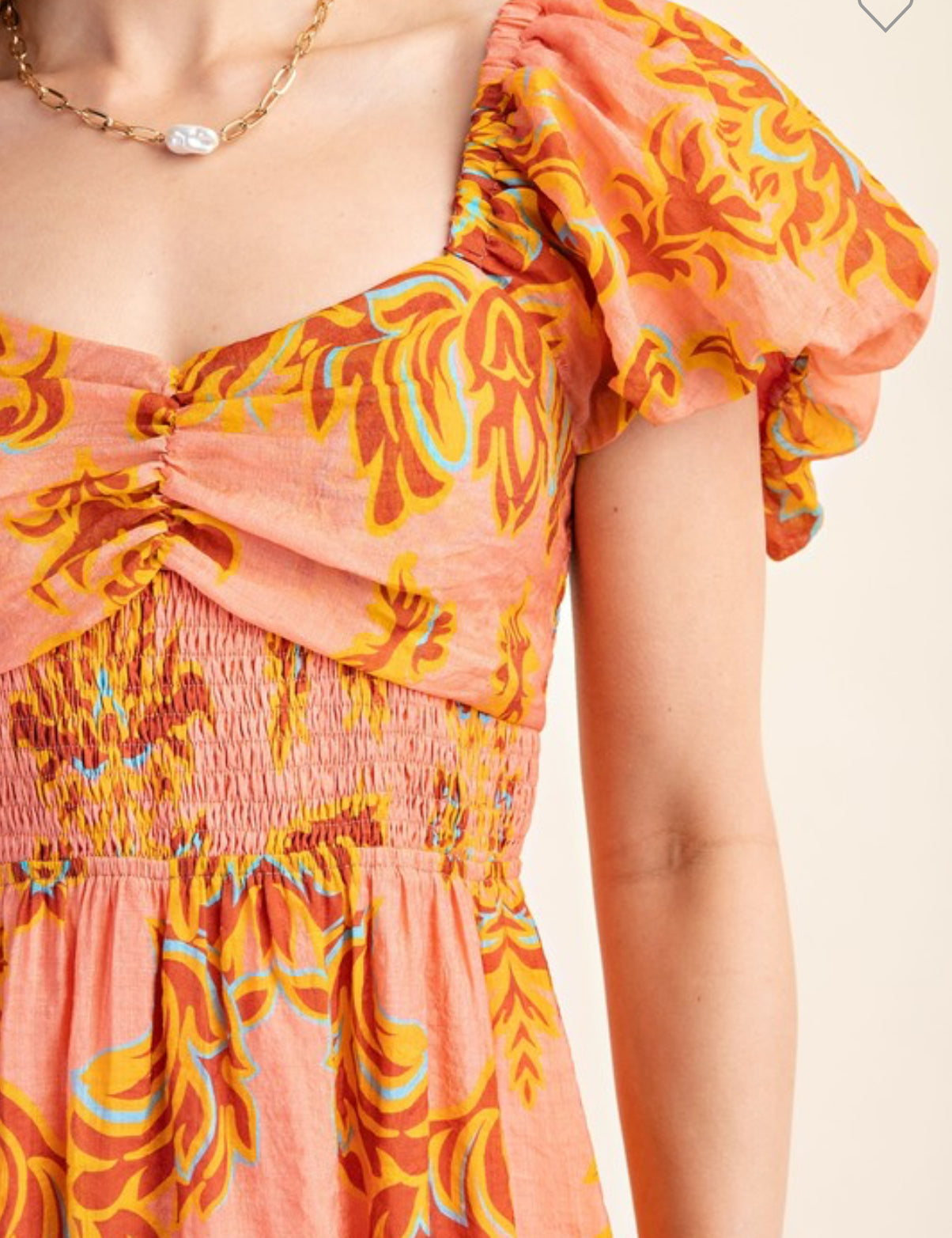 Othelia Orange floral dress