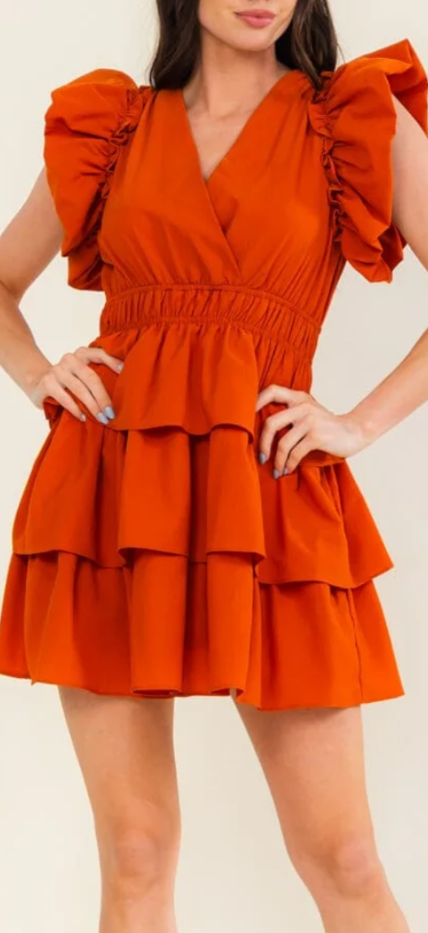 Ophelia flare and tiered dress