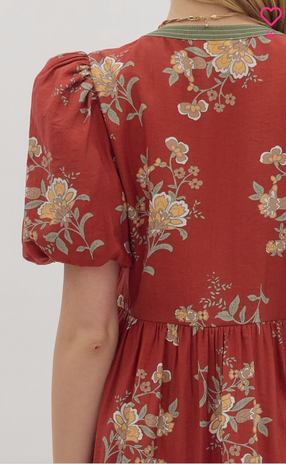 Farrah floral puff dress