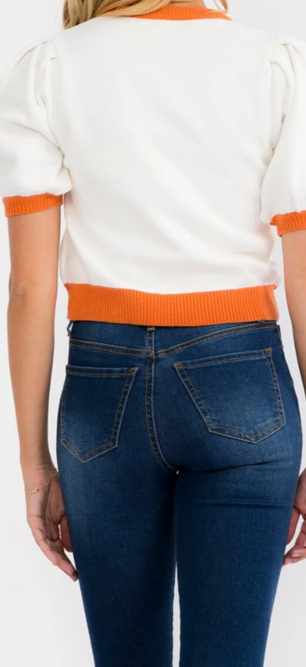Game day color block top