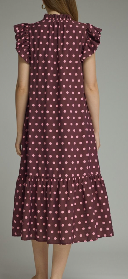 Sienna polka dot maxi