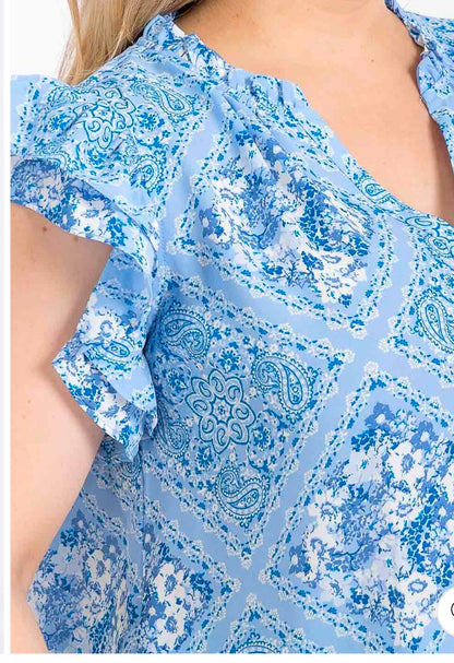 Indi índigo blue top