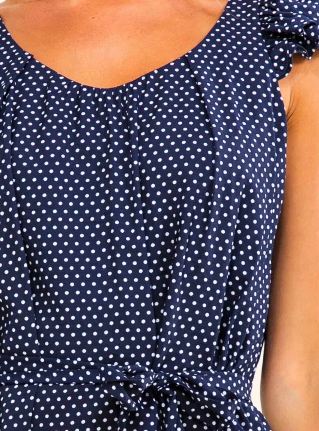 Penny polka dot navy dress