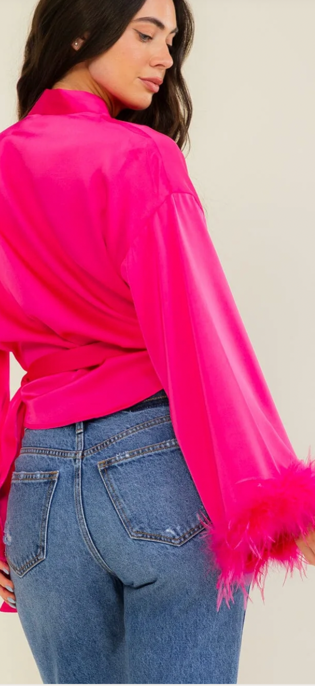 Ruffle my feathers top