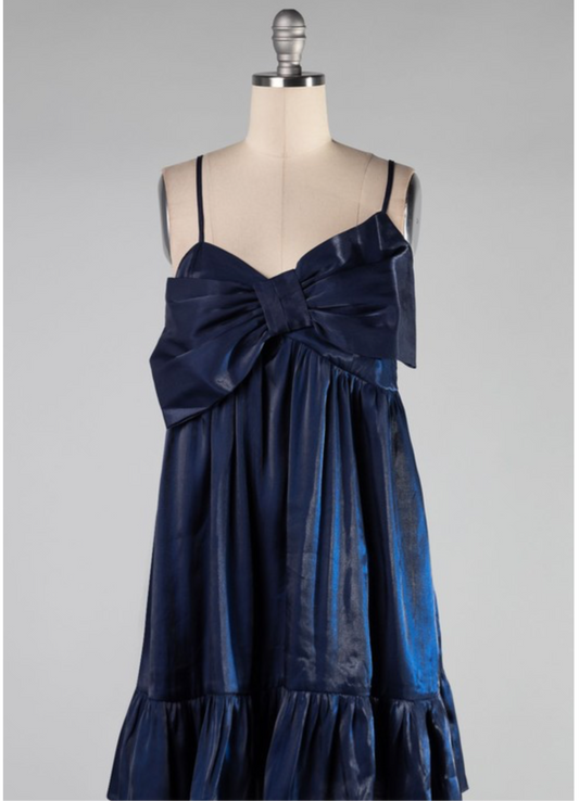 Natalia navy bow dress