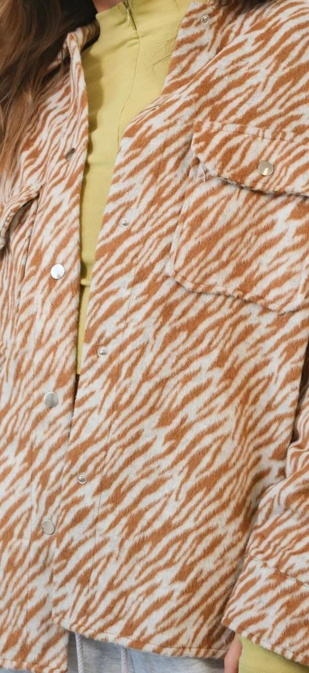 Zelda zebra shacket