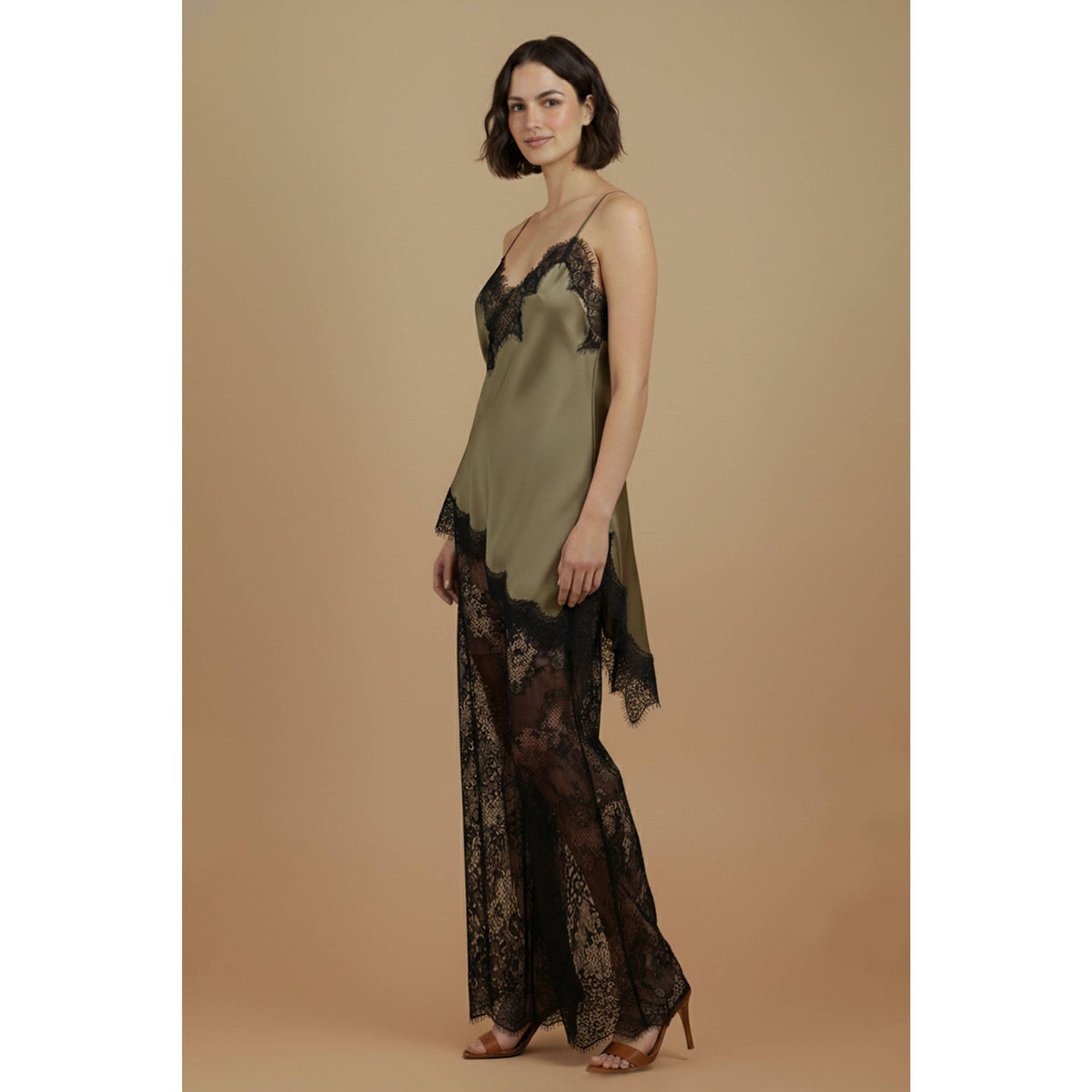 Satin Lace 2-Piece Set