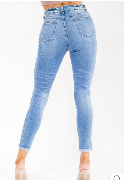Entro skinny stretch distress denim