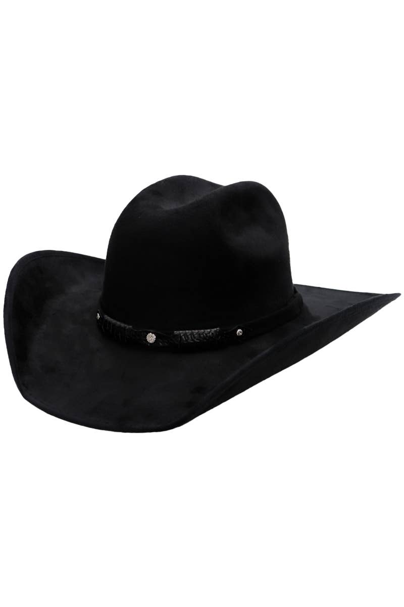Faux Nubuck Suede Cutter Cowboy Hat