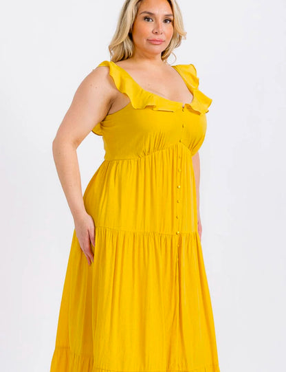 Trixie curvy tiered ruffle maxi dress