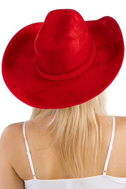 Faux Nubuck Suede Cutter Cowboy Hat
