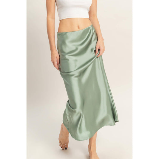 Satin Midi Skirt