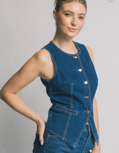 Deandra denim vest