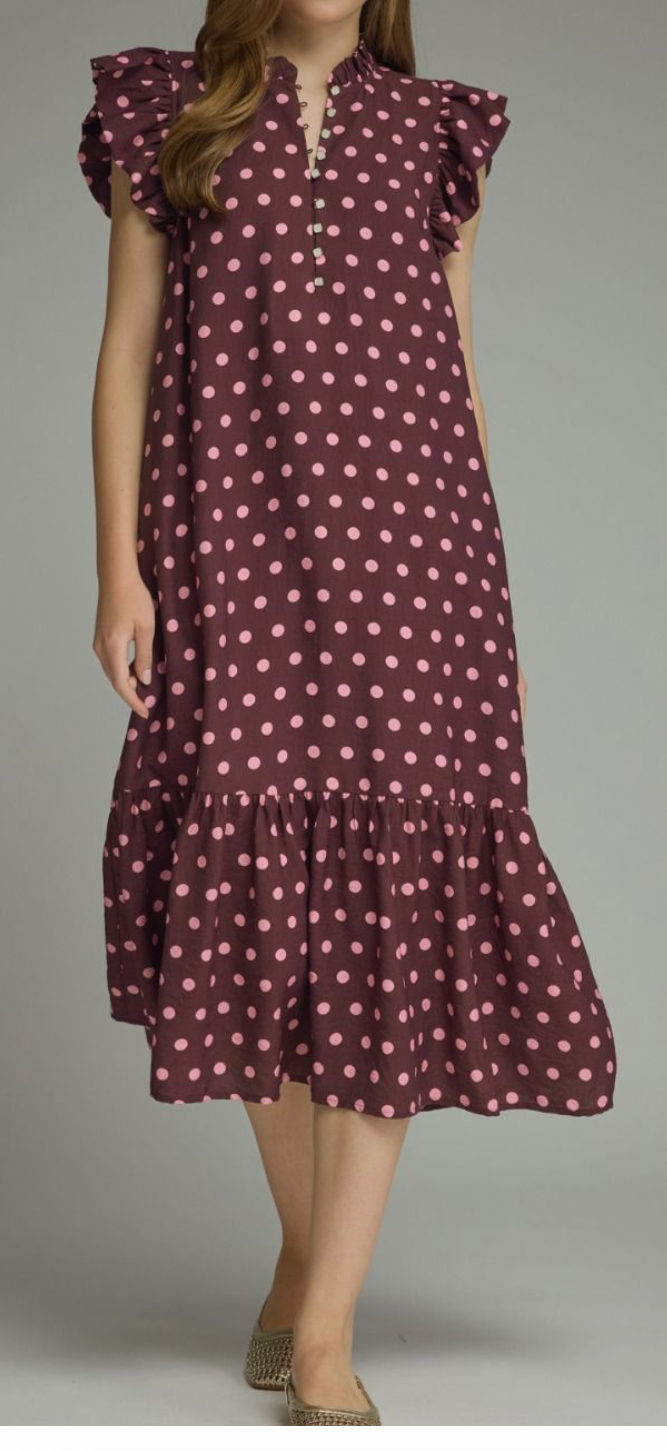 Sienna polka dot maxi