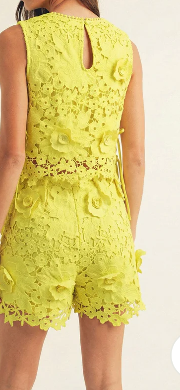 Lemon lime crochet set
