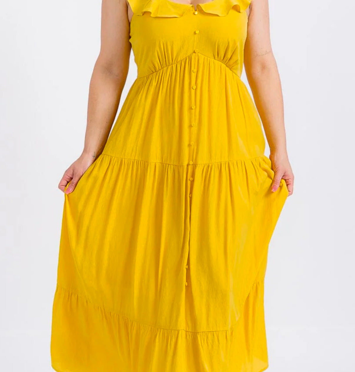 Trixie curvy tiered ruffle maxi dress
