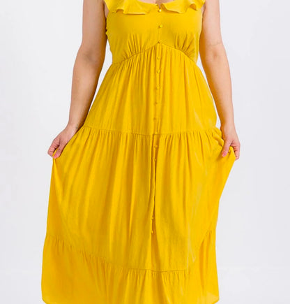 Trixie curvy tiered ruffle maxi dress