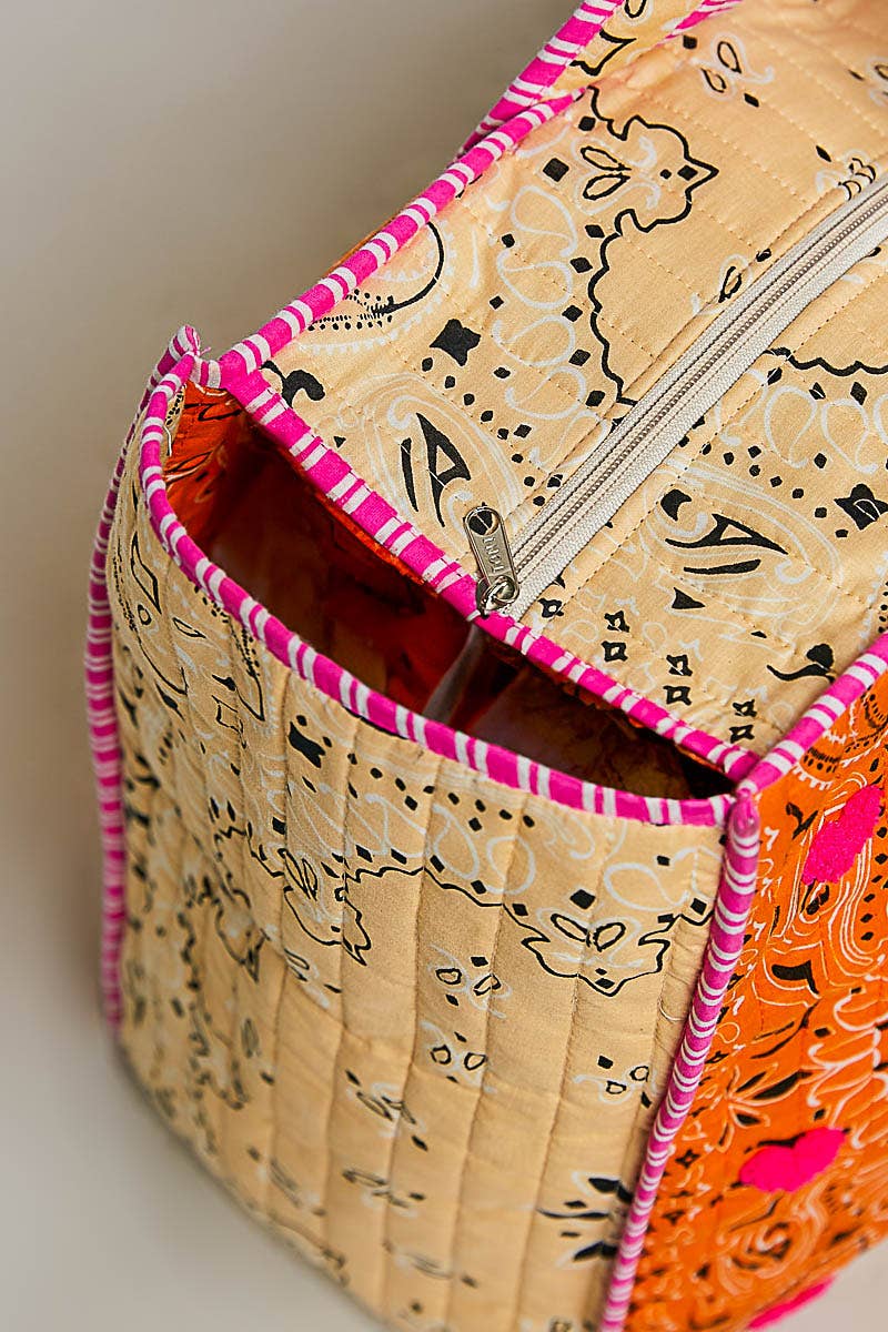 LOVE Bandana Quilted Tote Bag