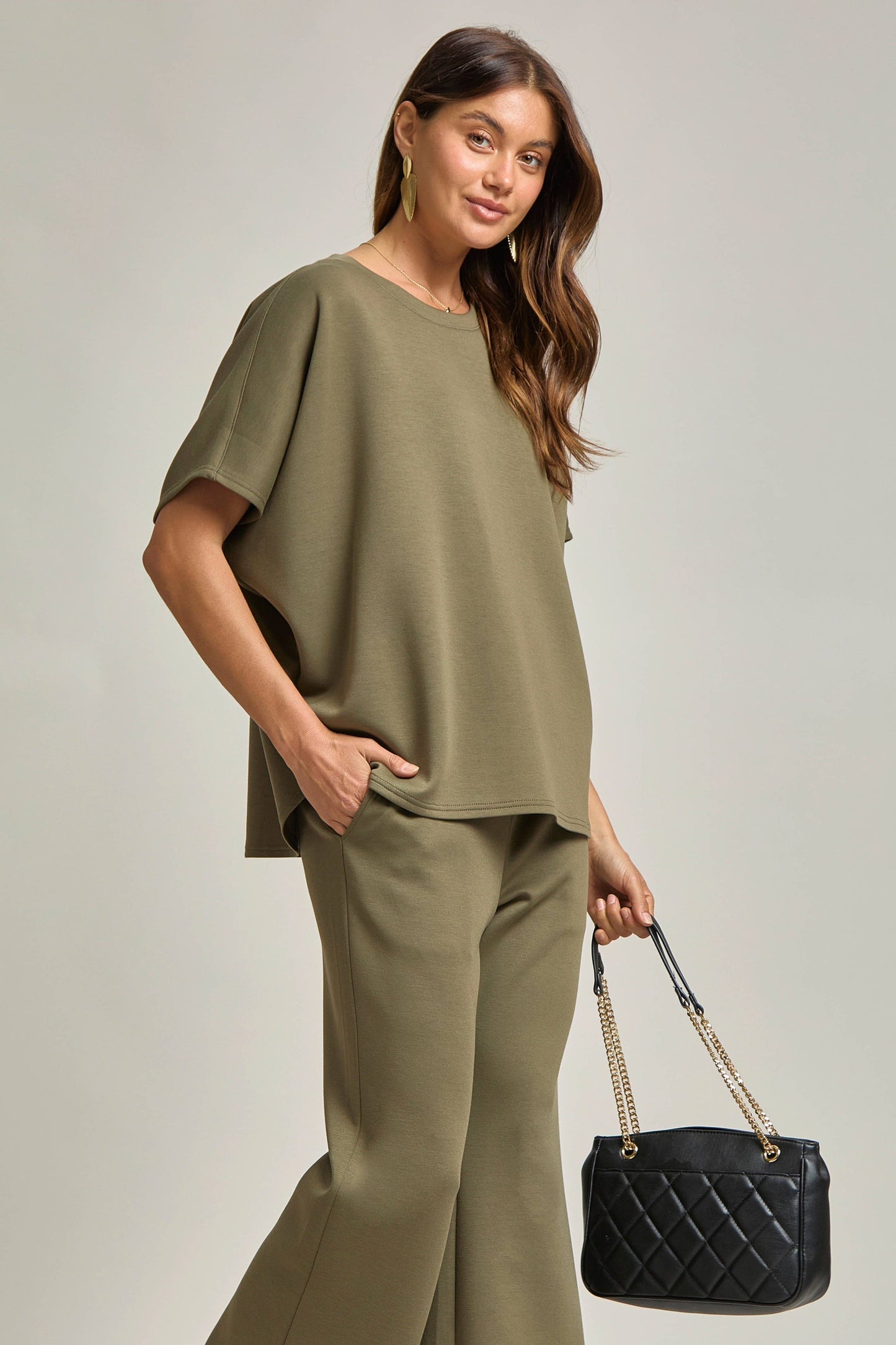 Polly Poncho Top + Bell Bottom Modal Set