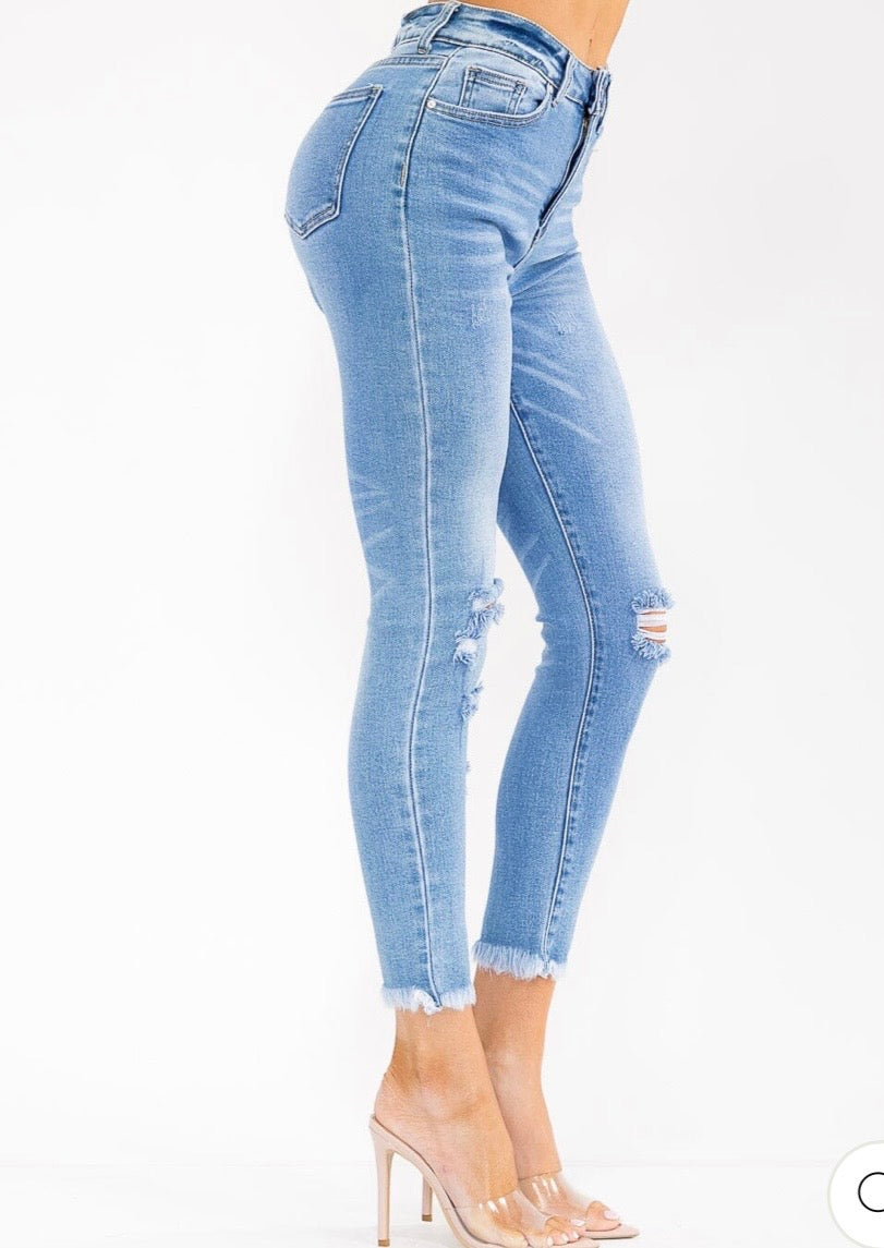 Entro skinny stretch distress denim