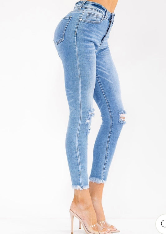 Entro skinny stretch distress denim
