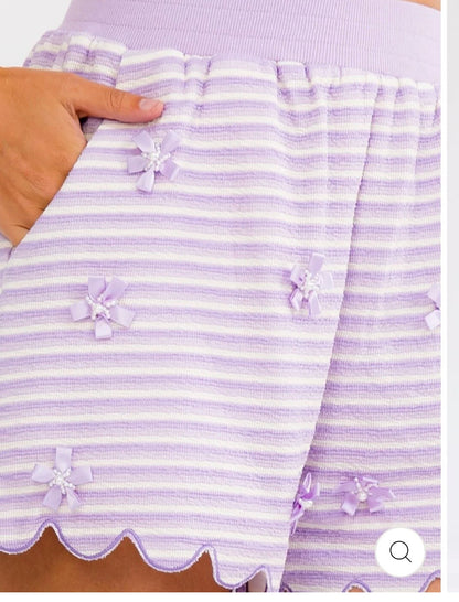 Dixie bow scalloped shorts
