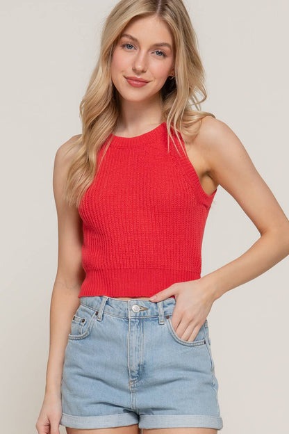 Hartley Halter Neck Sweater Top