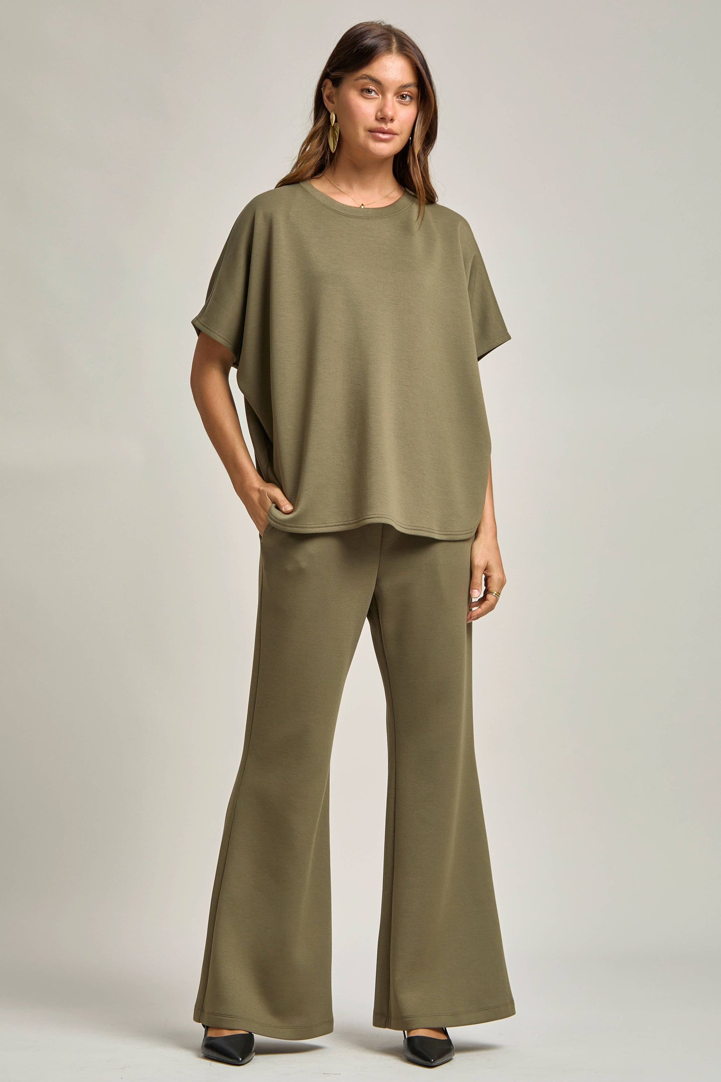 Polly Poncho Top + Bell Bottom Modal Set