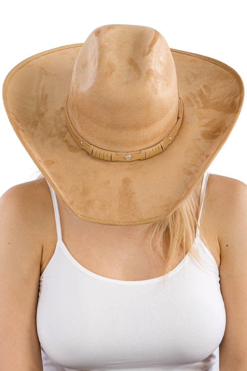 Faux Nubuck Suede Cutter Cowboy Hat