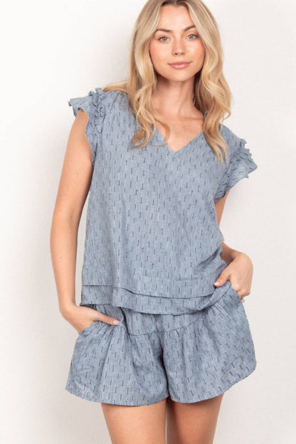 Londyn lounge Solid Cotton Woven Set