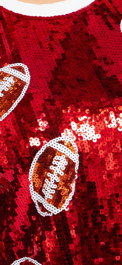 Sassy sequins gameday tops