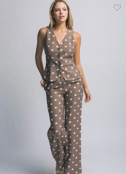 Presley polka vest set