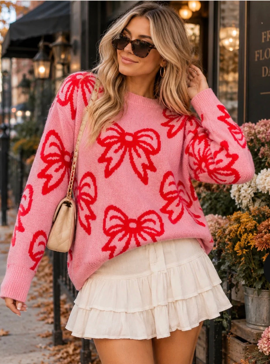 Pretty in pink bow top