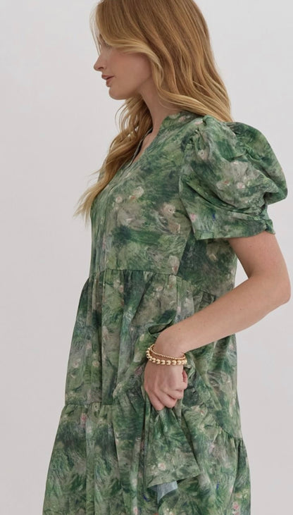 Forester puff sleeve dress