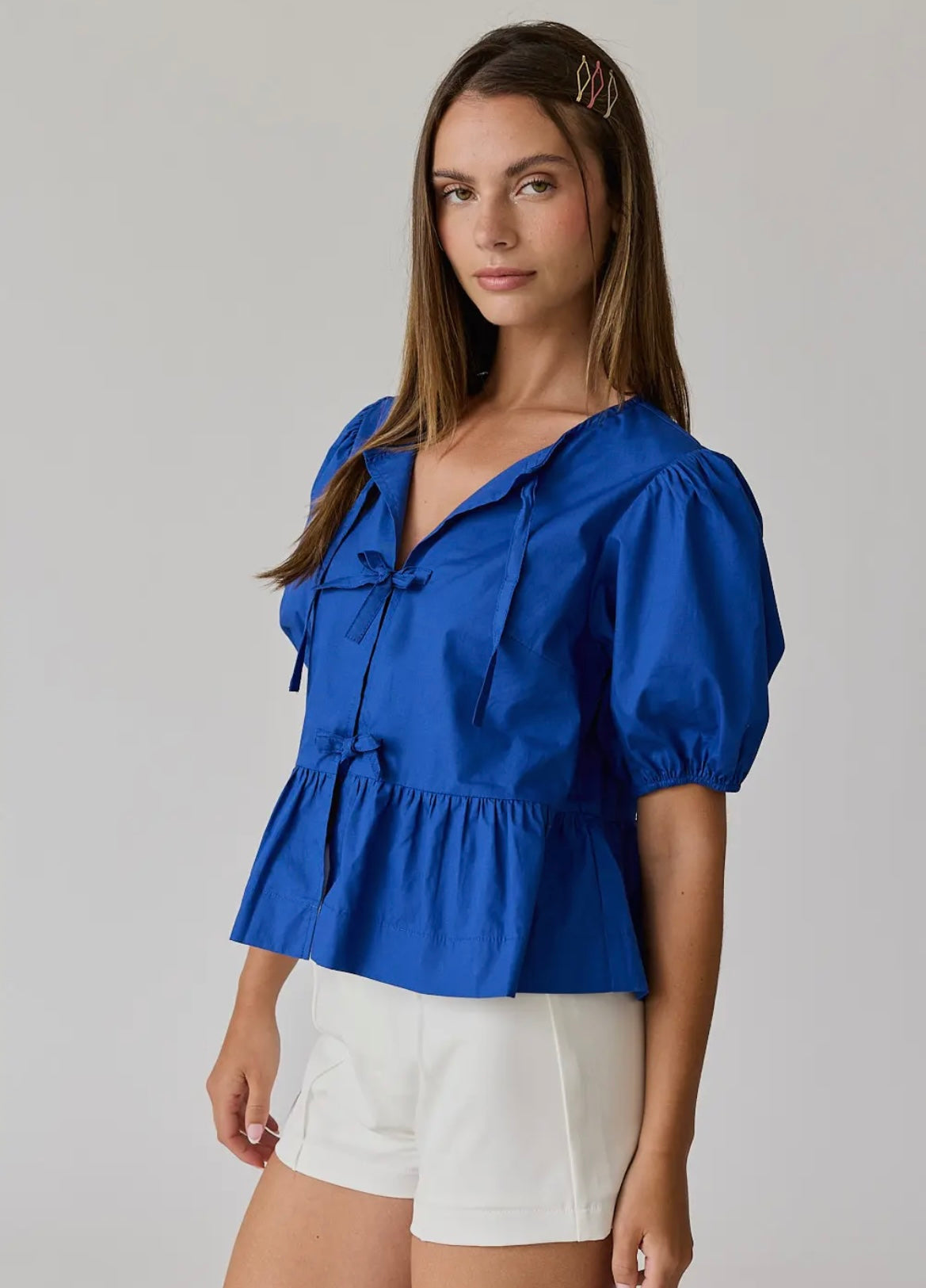 Hailey bow tie shirt