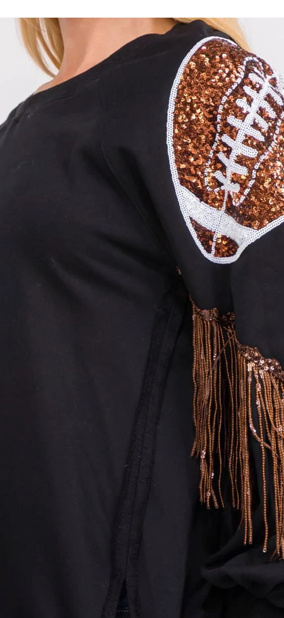 Game day football fringe top