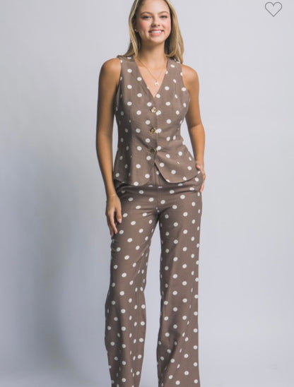Presley polka vest set