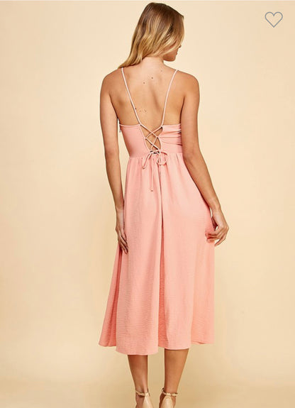 ANGELINA TIE BACK MAXI DRESS