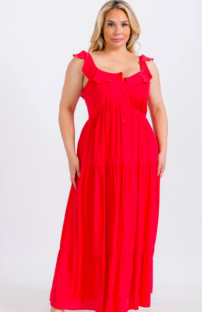 Trixie curvy tiered ruffle maxi dress