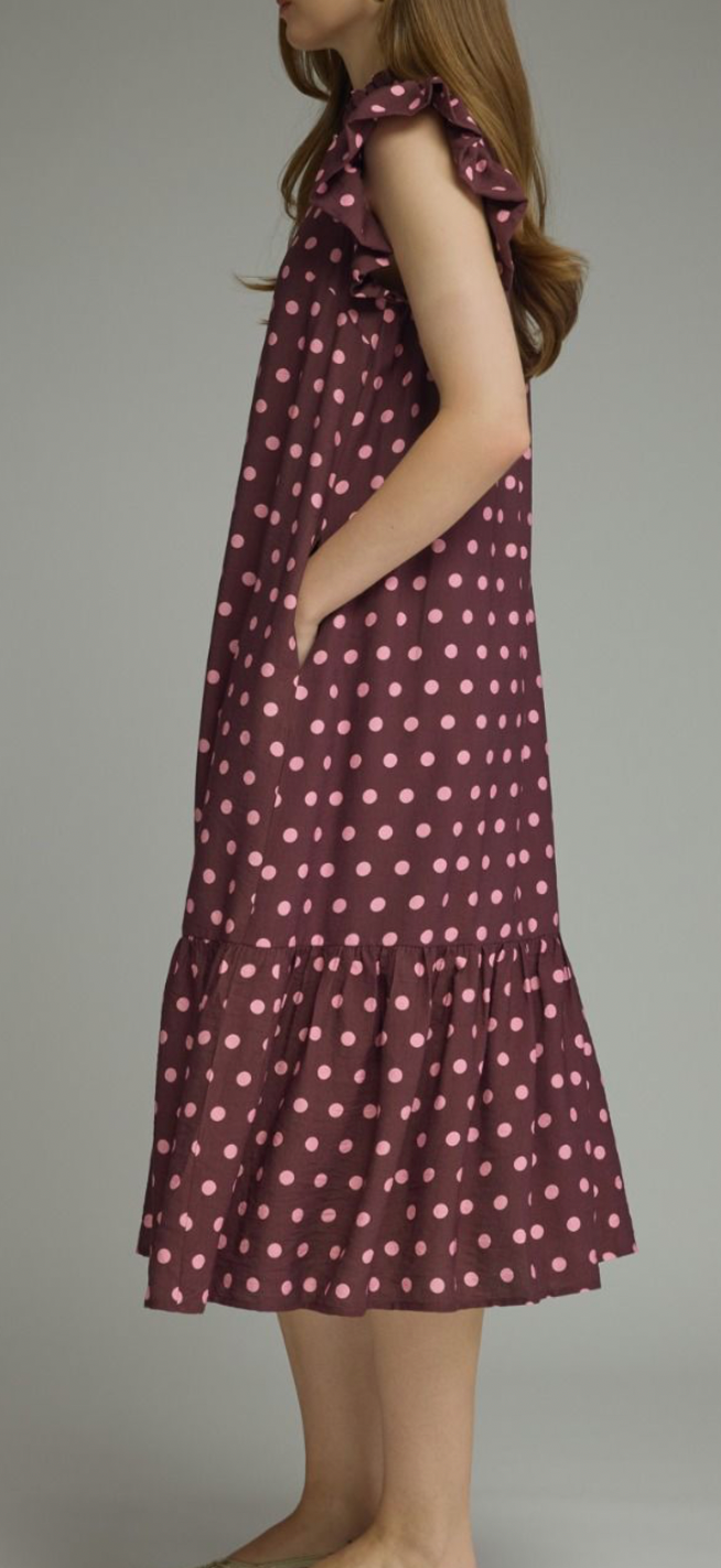 Sienna polka dot maxi