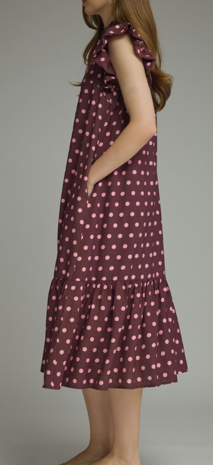 Sienna polka dot maxi