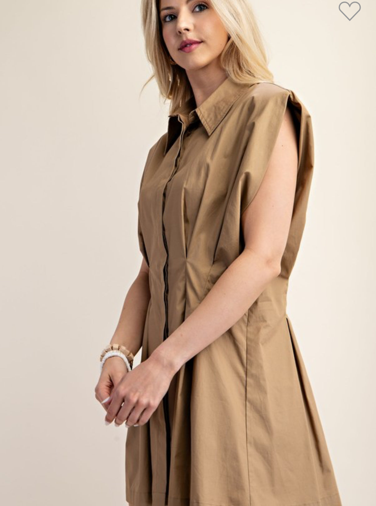 Palmer pleated waist mini dress