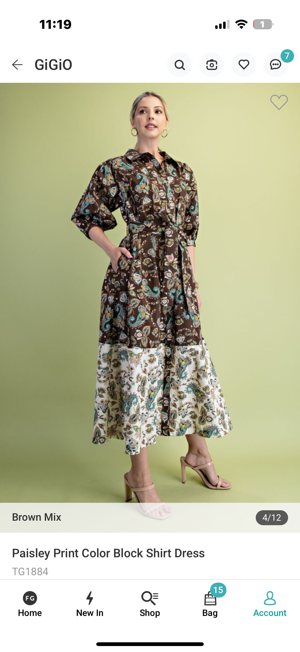 Emmarie espresso paisley dress