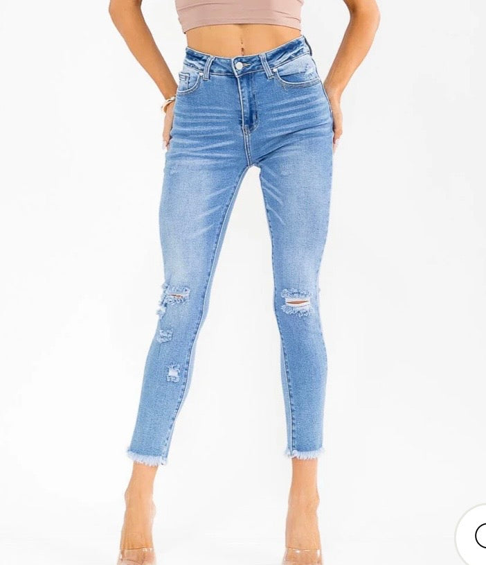 Entro skinny stretch distress denim